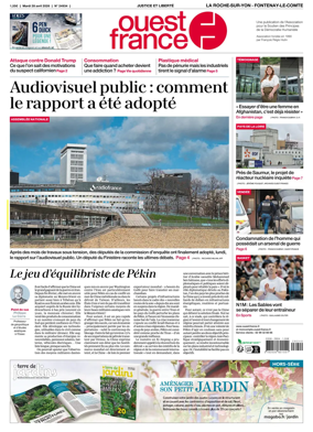 Cover of Ouest France (La Roche-sur-Yon - Fontenay-le-Comte)