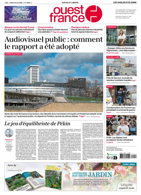 Cover of Ouest France (Les Sables-d'Olonne)