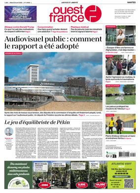 Cover of Ouest France (Nantes)