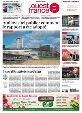 Cover of Ouest-France (Quimperle Concarneau)