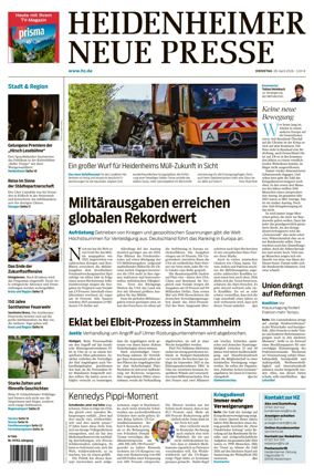Cover of Heidenheimer Neue Presse