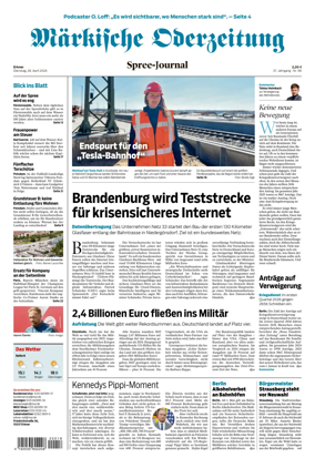 Cover of Markische Oderzeitung Erkner