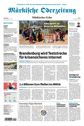 Cover of Markische Oderzeitung Strausberg