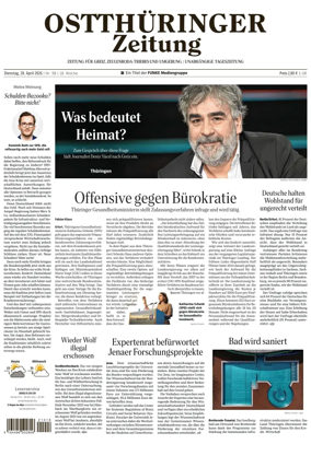 Cover of Ostthuringer Zeitung (Greiz)