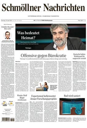 Cover of Ostthuringer Zeitung (Schmolln)