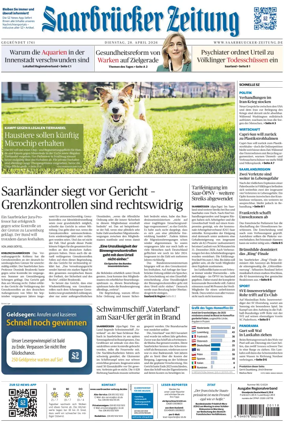 Cover of Saarbruecker Zeitung