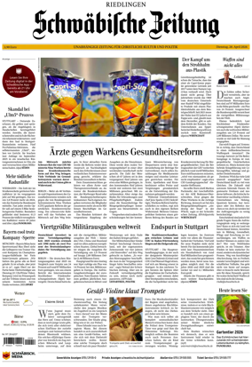 Cover of Schwabische Zeitung (Riedlingen)