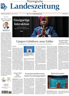 Cover of Thuringische Landeszeitung (Erfurt)