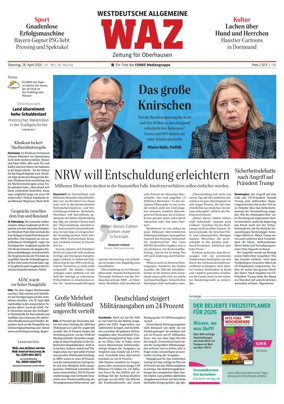 Cover of Westdeutsche Allgemeine Zeitung (Oberhausen)