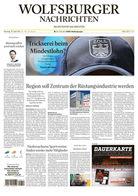 Cover of Wolfsburger Nachrichten (Helmstedt)