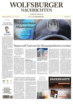 Cover of Wolfsburger Nachrichten (Wolfsburg-Gifhorn)