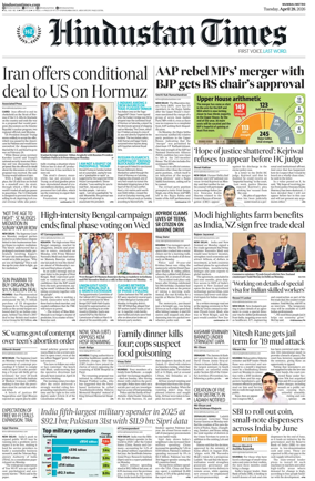 Cover of Hindustan Times ST (Mumbai)
