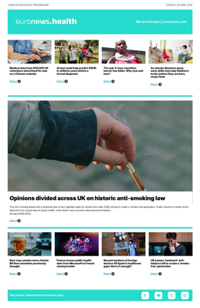 Cover of Euronews Health (English) Compiled Edition