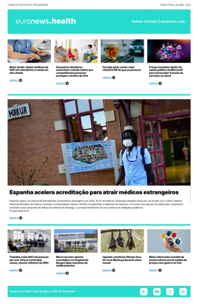 Cover of Euronews Health (Portuguese)
