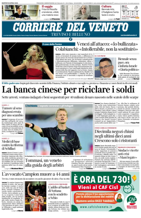 Cover of Corriere del Veneto (Treviso e Belluno)