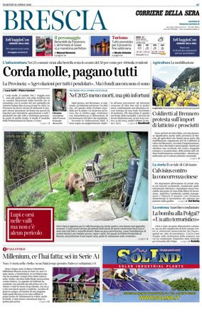 Cover of Corriere della Sera (Brescia)