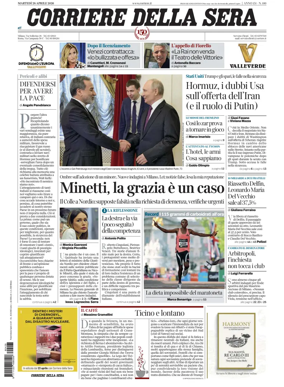 Cover of Corriere della Sera