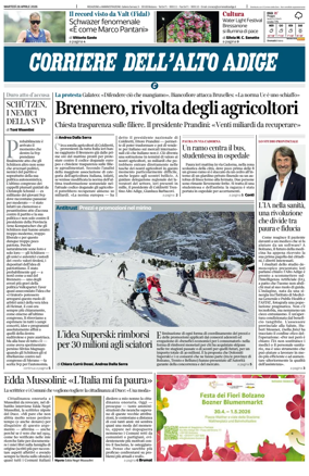 Cover of Corriere dell'Alto Adige
