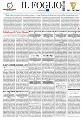Cover of Il Foglio Quotidiano