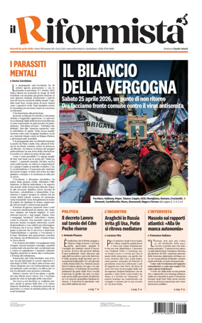 Cover of Il Riformista (Italy)