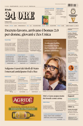 Cover of Il Sole 24 Ore
