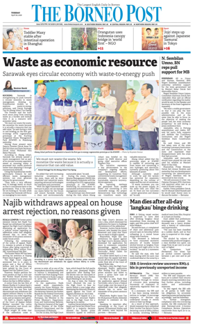 Cover of The Borneo Post (Sarawak)