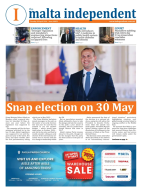 Cover of Malta Independent