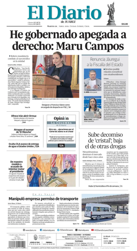 Cover of El Diario de Juarez