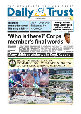 Cover of Daily Trust