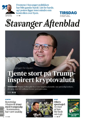 Cover of Stavanger Aftenblad