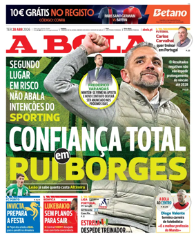 Cover of A BOLA (Portuguese)