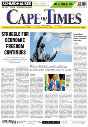 Cover of Cape Times