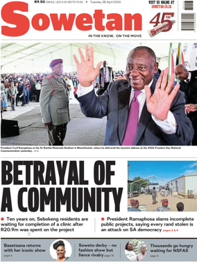 Cover of Sowetan