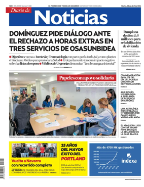 Cover of Diario de Noticias (Spain)
