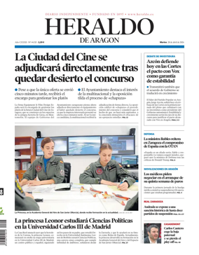Cover of Heraldo de Aragon