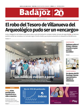 Cover of La Cronica de Badajoz BE