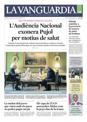 Cover of La Vanguardia (Catala)