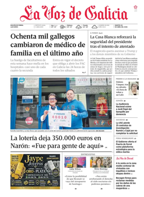 Cover of La Voz de Galicia (Ferrol)