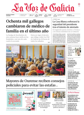 Cover of La Voz de Galicia (Ourense)