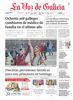 Cover of La Voz de Galicia (Santiago)