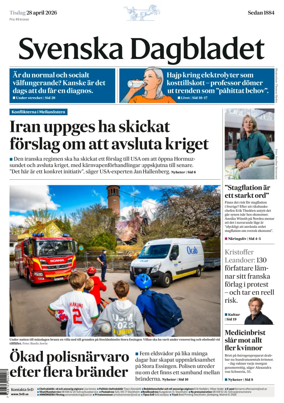 Cover of Svenska Dagbladet