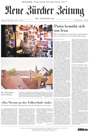 Cover of Neue Zurcher Zeitung