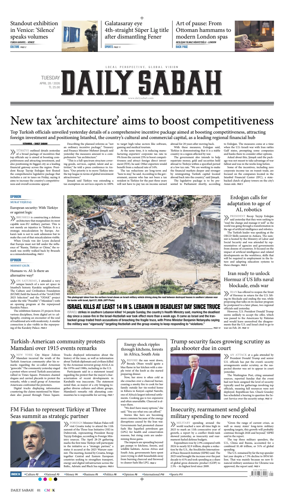 Cover of Daily Sabah (Turkey)