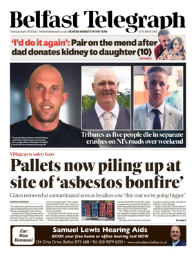 Cover of Belfast Telegraph