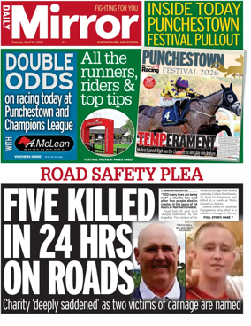 Cover of Daily Mirror (Northern Ireland)