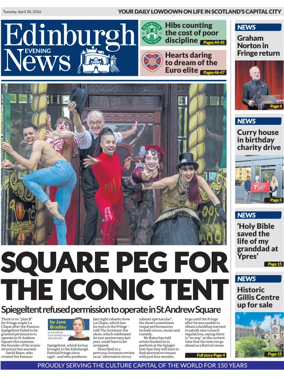Cover of Edinburgh Evening News