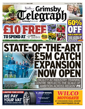 Cover of Grimsby Telegraph