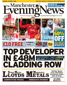 Cover of Manchester Evening News