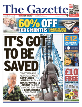 Cover of Teesside Evening Gazette