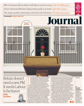 Cover of The Guardian e-paper Journal